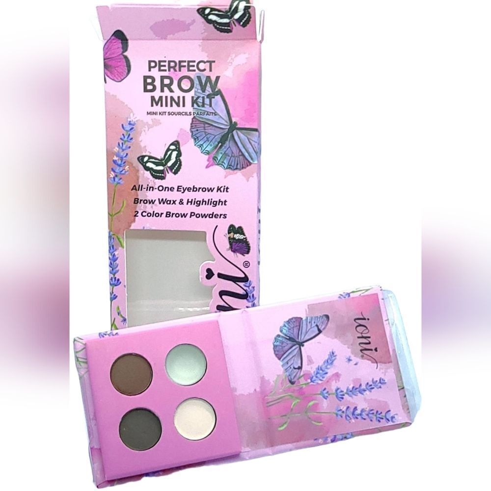 Perfect Brow All-In-One Eyebrow Mini Kit | Brow Wax Highlight Brown Powder New - Picture 6 of 9